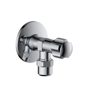 SANI-SUPPLY SaniPro Effeze Hoekstopkraan Chroom 1/2"X3/8" rozet + knel