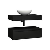 Badkamermeubel Sally Freedom Licht Eiken 80cm met wastafelblad voor waskom en ladekast