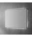 Badkamerspiegel Cabana Lux 100x70cm Zwart Dimbaar geintegreerde Led-Verlichting 3 kleuren Spiegelverwarming touch lichtschakelaar