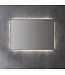 Badkamerspiegel Cabana Lux 100x70cm Zwart Dimbaar geintegreerde Led-Verlichting 3 kleuren Spiegelverwarming touch lichtschakelaar