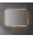 Badkamerspiegel Cabana Lux 80x70cm Zwart Dimbaar geintegreerde Led-Verlichting 3 kleuren Spiegelverwarming touch lichtschakelaar