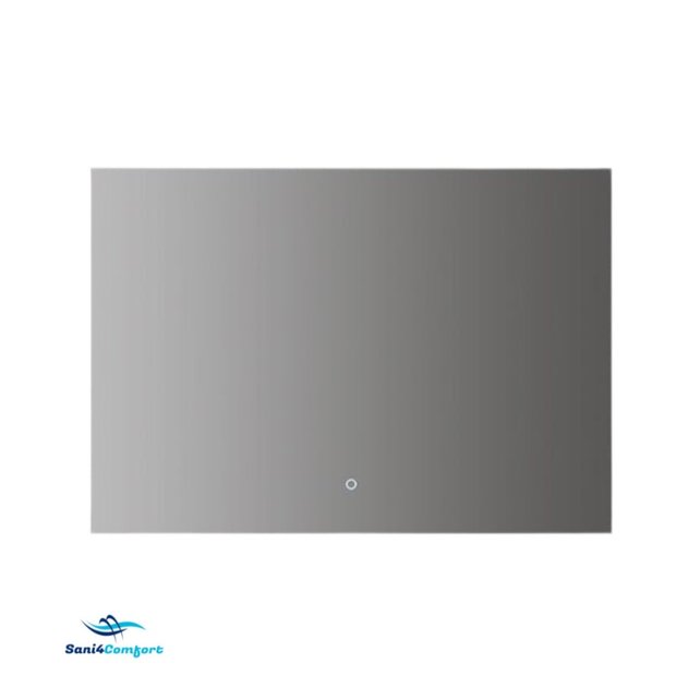 Badkamerspiegel Kiki Lux 80x70cm Dimbaar geïntegreerd Led-Verlichting 3 kleuren Spiegelverwarming touch lichtschakelaar