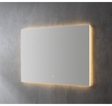 Badkamerspiegel Kiki Lux 120x70cm Dimbaar geïntegreerde Led-Verlichting 3 kleuren Spiegelverwarming touch lichtschakelaar