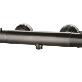 SaniPro Effeze Gunmetal thermostaatkraan douche rond opbouw 15-HOH messing
