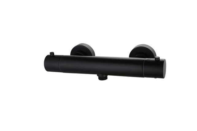 SaniPro Effeze Gunmetal thermostaatkraan douche rond opbouw 15-HOH messing SaniPro Effeze Gunmetal thermostaatkraan douche rond opbouw 15-HOH messing