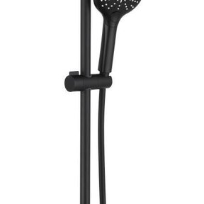 SaniPro Effeze Glijstang Douche mat zwart kunstsof rond met standenden handdouche