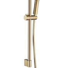 SaniPro Effeze Glijstang Douche geborsteld goud kunstsof rond met standenden handdouche