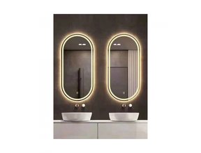 Badkamerspiegel Lodge 50x80cm Touchschakelaar, LED-verlichting front & back, incl Spiegelverwarming