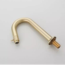 SaniPro Toiletkraan Cinci Laag Goud geborsteld messing 21cm