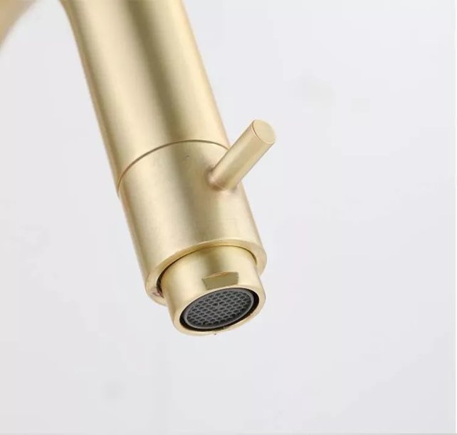 SaniPro Toiletkraan Cinci Laag Goud geborsteld messing 21cm