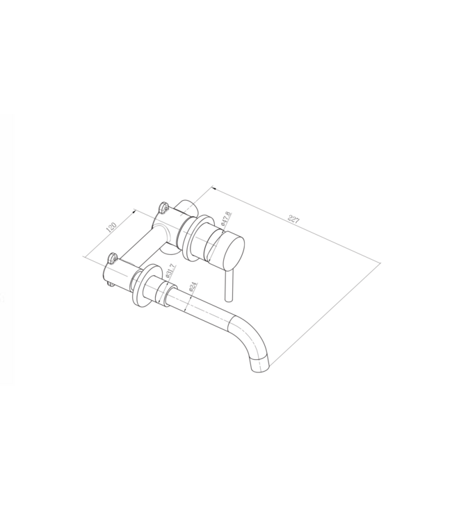 ALONI Inbouw wastafelkraan Rome Geborsteld Goud Creavit Aloni Mengkraan uitloop 22cm