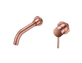 Inbouw wastafelkraan Rome Geborsteld Koper Creavit Aloni Mengkraan uitloop 22cm