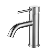 Wastafelkraan Rocco Opbouw Laag Rond Chroom 1 Greeps