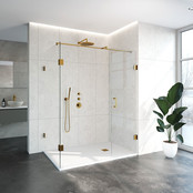 Douchecabine Venus Rechthoek Draaideur 158x97.7x200cm Antikalk Helder Glas Profielloos 8mm Veiligheidsglas Geborsteld Goud Douchecabine Venus Rechthoek Draaideur 158x97.7x200cm Antikalk Helder Glas Profielloos 8mm Veiligheidsglas Geborsteld Goud