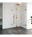Douchecabine Venus Rechthoek Draaideur 98x87.7x200cm Antikalk Helder Glas Profielloos 8mm Veiligheidsglas Geborsteld Goud