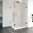Douchecabine Venus Rechthoek Draaideur 118x87.7x200cm Antikalk Helder Glas Profielloos 8mm Veiligheidsglas Geborsteld Goud