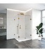 Douchecabine Venus Rechthoek Draaideur 118x87.7x200cm Antikalk Helder Glas Profielloos 8mm Veiligheidsglas Geborsteld Goud