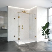 Douchecabine Venus Rechthoek Draaideur 138x87.7x200cm Antikalk Helder Glas Profielloos 8mm Veiligheidsglas Geborsteld Goud Douchecabine Venus Rechthoek Draaideur 138x87.7x200cm Antikalk Helder Glas Profielloos 8mm Veiligheidsglas Geborsteld Goud