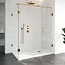 Douchecabine Venus Rechthoek Draaideur 158x87.7x200cm Antikalk Helder Glas Profielloos 8mm Veiligheidsglas Geborsteld Goud