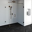 Douchecabine Venus Rechthoek Draaideur met Draaibare Zijwand 138.8x97.7x200cm Antikalk Helder Glas Profielloos 8mm Veiligheidsglas Geborsteld Koper