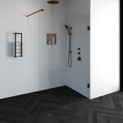 Inloopdouche Venus 127.7x200cm Antikalk Helder Glas Profielloos 8mm Veiligheidsglas Geborsteld Koper Inloopdouche Venus 127.7x200cm Antikalk Helder Glas Profielloos 8mm Veiligheidsglas Geborsteld Koper