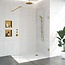Inloopdouche Venus 137.7x200cm Antikalk Helder Glas Profielloos 8mm Veiligheidsglas Geborsteld Goud