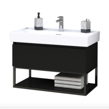 Industrieel Badkamermeubel Creavit Sharp Zwart 80x47x50cm