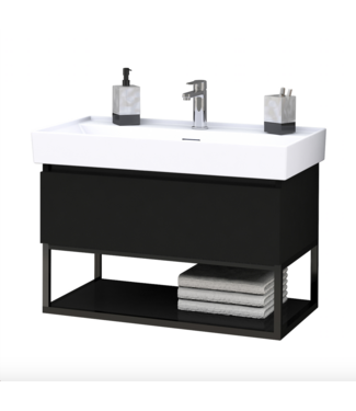 CREAVIT Industrieel Badkamermeubel Creavit Sharp Zwart 80x47x50cm