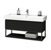 Industrieel Badkamermeubel Creavit Sharp Zwart 100x47x50cm Industrieel Badkamermeubel Creavit Sharp Zwart 100x47x50cm