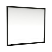 Industrieel badkamerspiegel Creavit Sharp Zwart Mat 80x80cm met verlichting