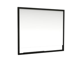 Industrieel badkamerspiegel Creavit Sharp Zwart Mat 80x80cm