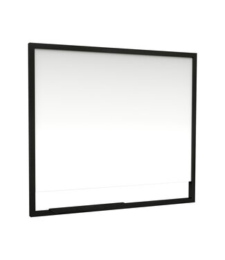 Industrieel badkamerspiegel Creavit Sharp Zwart Mat 80x80cm