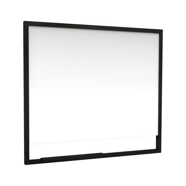 Industrieel badkamerspiegel Creavit Sharp Zwart Mat 80x80cm met verlichting