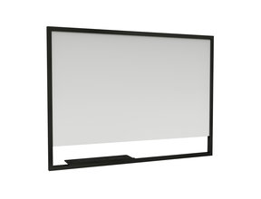 Industrieel badkamerspiegel Creavit Sharp Zwart Mat 100x80cm