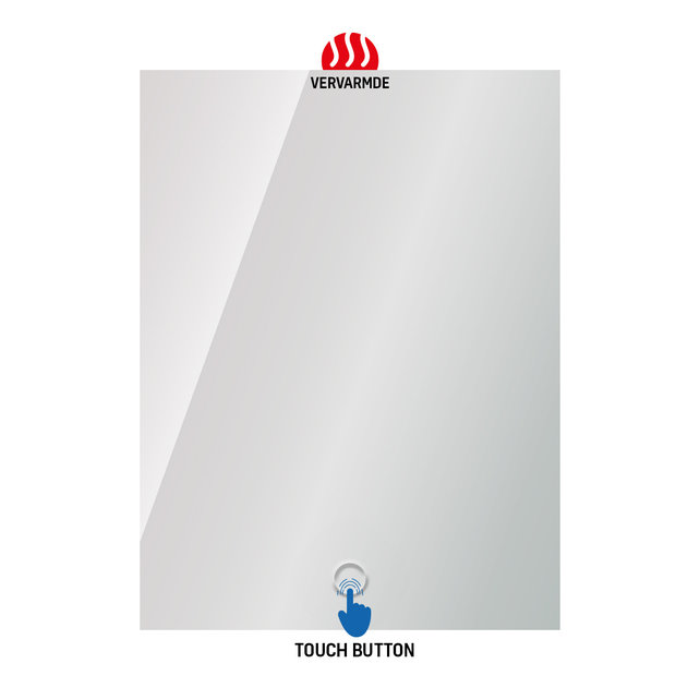 Creavit Badkamerspiegel Queen 60x80cm met LED-Verlichting Touchbediening  dimbaar Spiegel verwarming Anti-Condens Creavit Badkamerspiegel Queen 60x80cm met LED-Verlichting Touchbediening  dimbaar Spiegel verwarming Anti-Condens