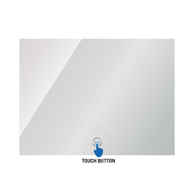 Creavit Badkamerspiegel Queen 80x60cm met LED-Verlichting Touchbediening  dimbaar Spiegel verwarming Anti-Condens