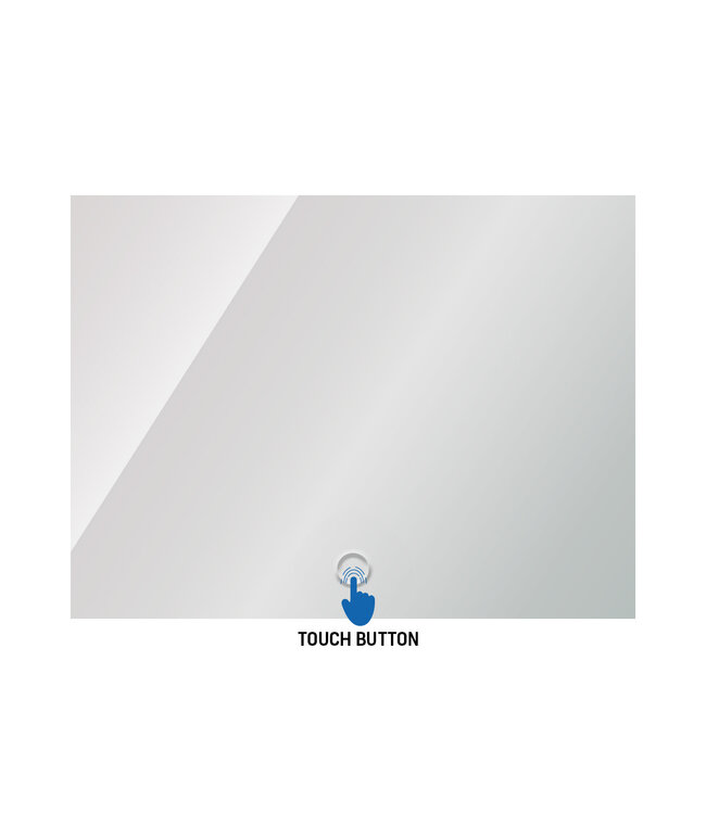 Creavit Badkamerspiegel Queen 80x60cm met LED-Verlichting Touchbediening  dimbaar Spiegel verwarming Anti-Condens