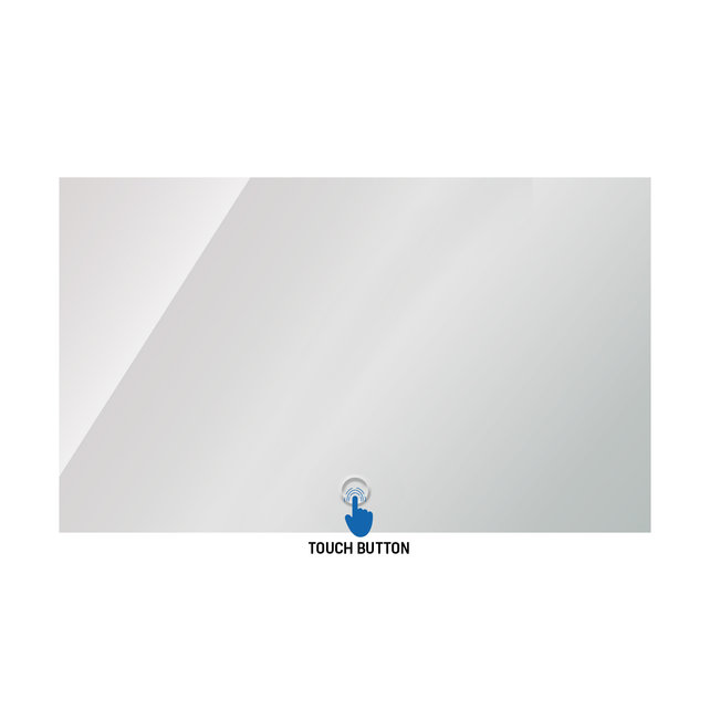 Creavit Badkamerspiegel Queen 100x60cm met LED-Verlichting Touchbediening  dimbaar Spiegel verwarming Anti-Condens