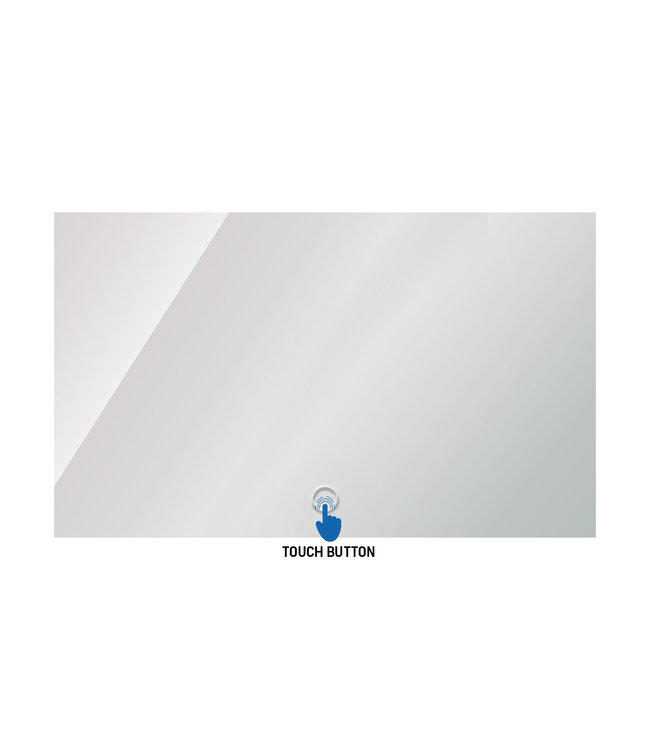 CREAVIT Creavit Badkamerspiegel Queen 100x60cm met LED-Verlichting Touchbediening  dimbaar Spiegel verwarming Anti-Condens