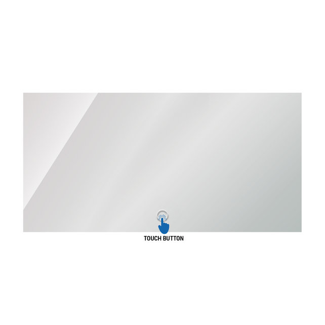 Badkamerspiegel Queen 120x60cm met LED-Verlichting Touchbediening  dimbaar Spiegel verwarming Anti-Condens