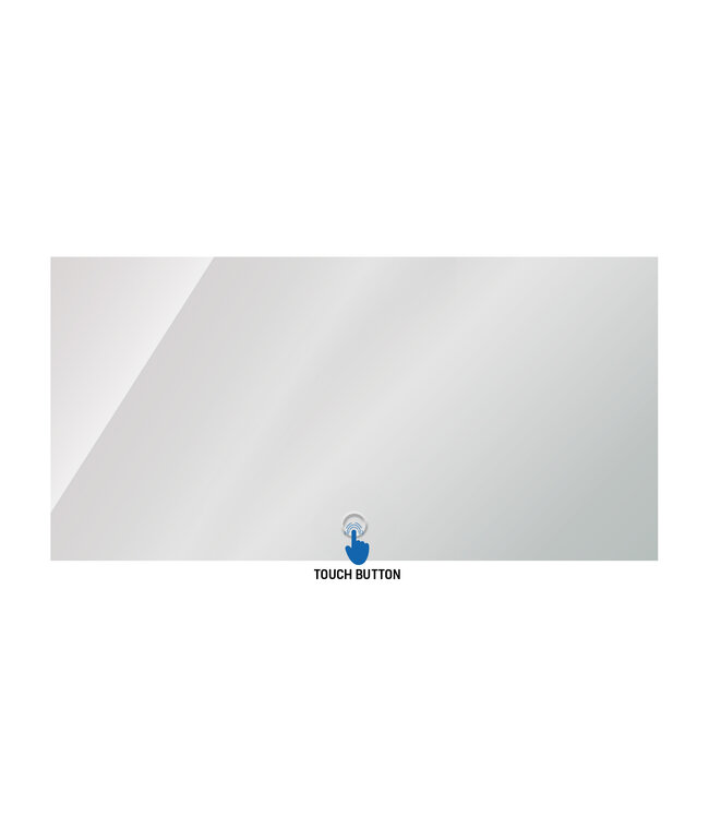 Badkamerspiegel Queen 120x60cm met LED-Verlichting Touchbediening  dimbaar Spiegel verwarming Anti-Condens