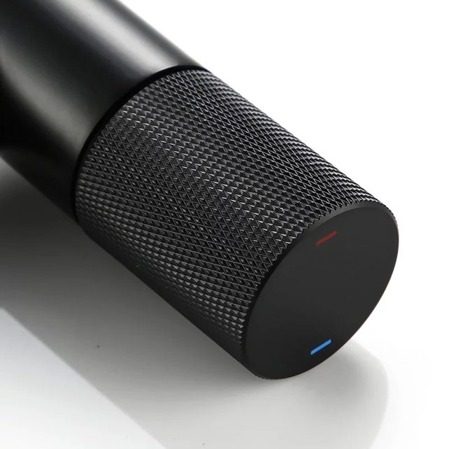 Wastafelkraan Hoog Quo Lux Mengkraan Zwart Mat 31cm