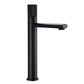 Wastafelkraan Hoog Quo Lux Mengkraan Zwart Mat 31cm