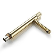 Wastafelkraan Hoog Quo Lux Mengkraan Geborsteld Goud 31cm