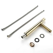 Wastafelkraan Hoog Quo Lux Mengkraan Geborsteld Goud 31cm