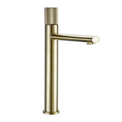 Wastafelkraan Hoog Quo Lux Mengkraan Geborsteld Goud 31cm