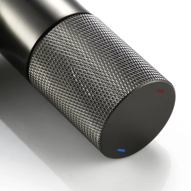 Wastafelkraan Hoog Quo Lux Mengkraan Gunmetal 31cm