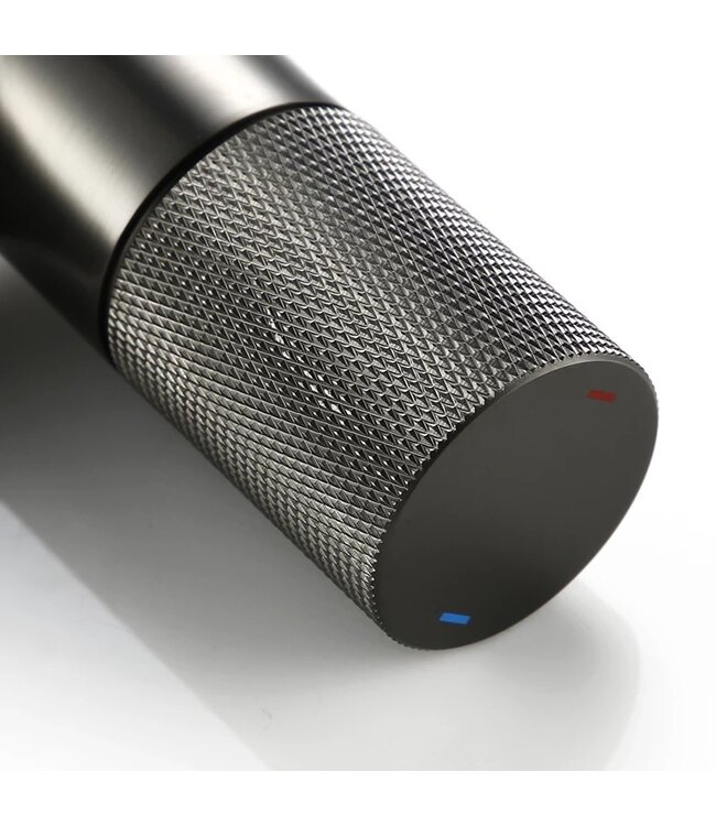 Wastafelkraan Hoog Quo Lux Mengkraan Gunmetal 31cm