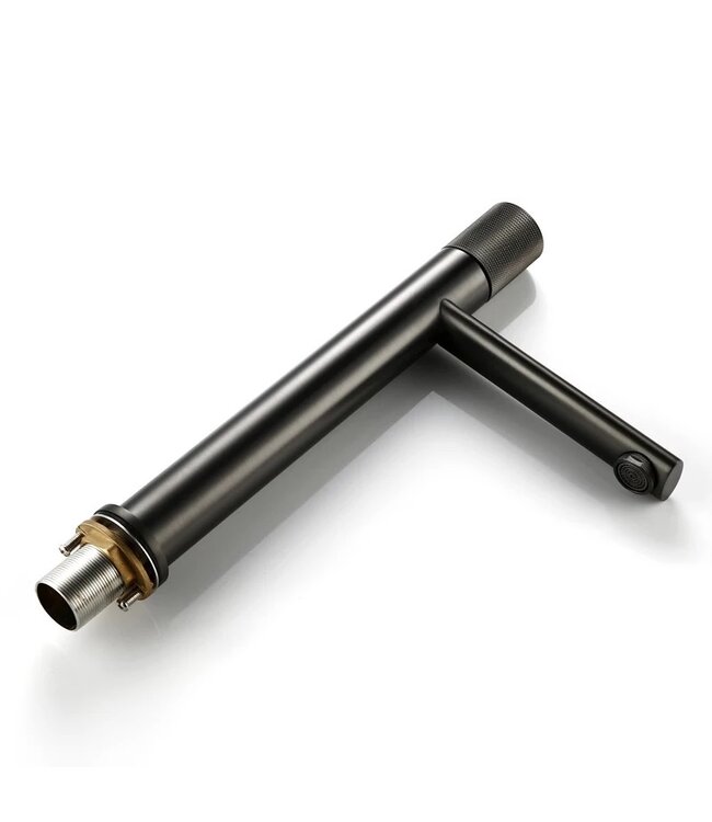 SANETTI Wastafelkraan Hoog Quo Lux Mengkraan Gunmetal 31cm