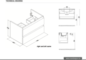 Wastafelonderkast Sally Hoogglans Wit 80cm 76x45,5x50cm 2x Softclose lades MDF Voorgemonteerd Wastafelonderkast Sally Hoogglans Wit 80cm 76x45,5x50cm 2x Softclose lades MDF Voorgemonteerd